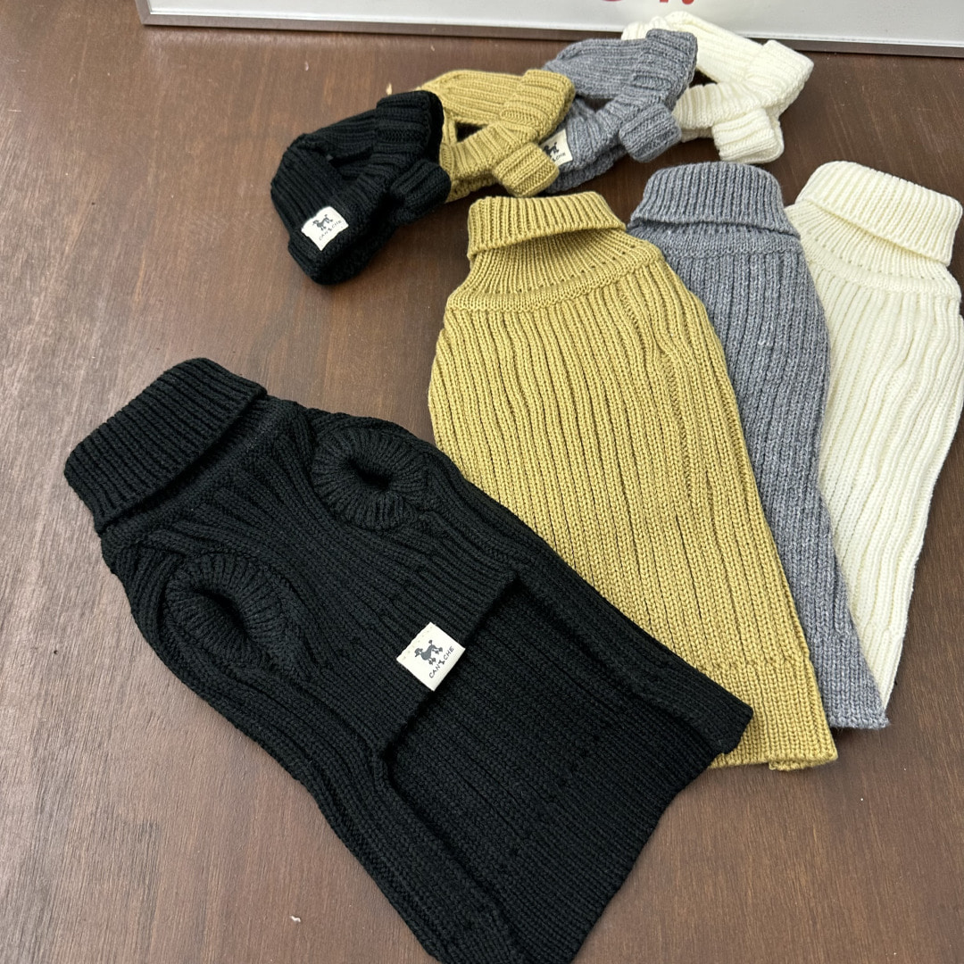 CANICHE Ribbed Knit Sweater (4 Colors, Beanie Sold Separately) detail 6