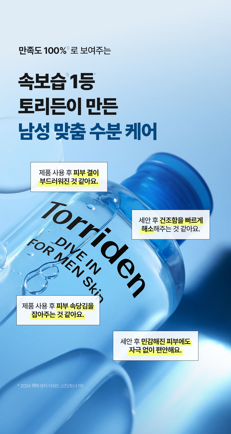 Torriden Dive-In For Men Low Molecular Hyaluronic Acid Skin 300ml detail 4